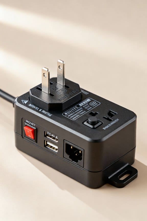 compact surge protector features