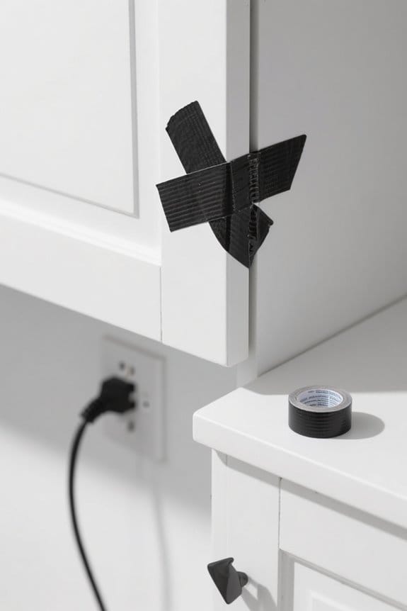 childproofing with gaffer tape
