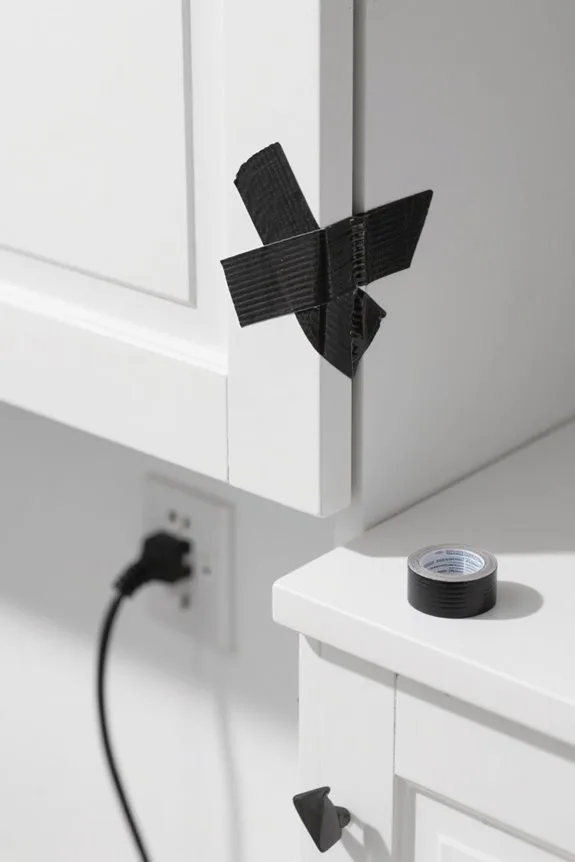 childproofing with gaffer tape