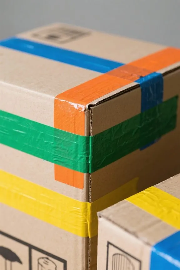 color coded box labeling system