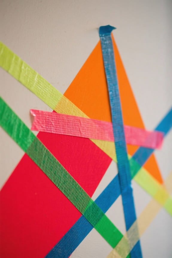 colorful tape wall designs