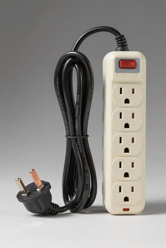 corded surge protector features