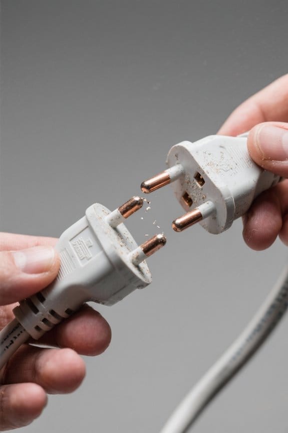disconnect cords safely first