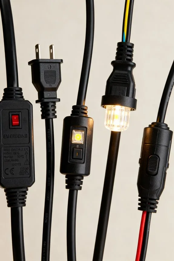 emergency light cord considerations