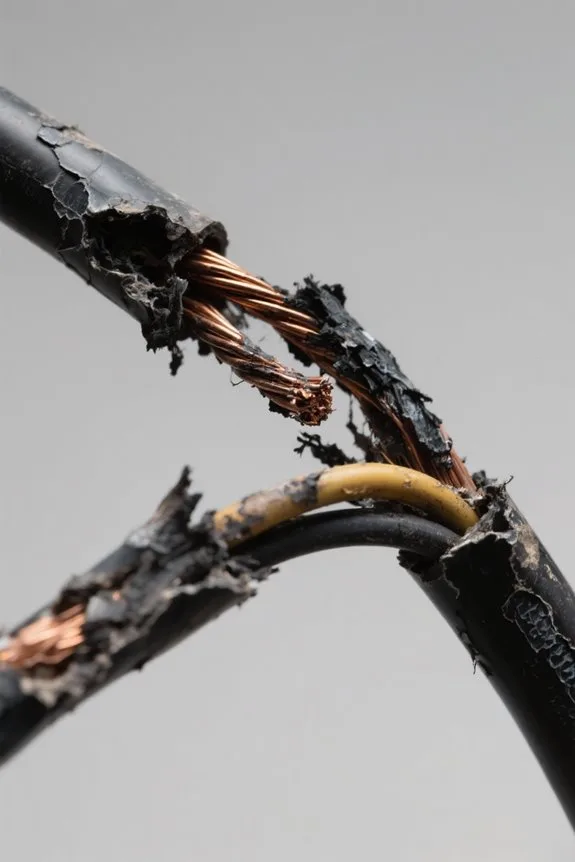 frayed wiring causes fire hazards