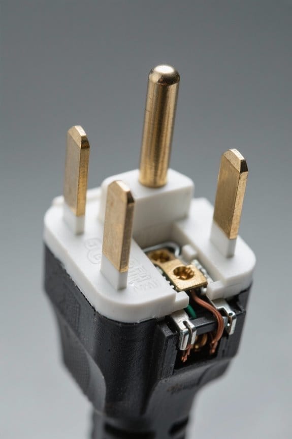 grounding prongs ensure safety