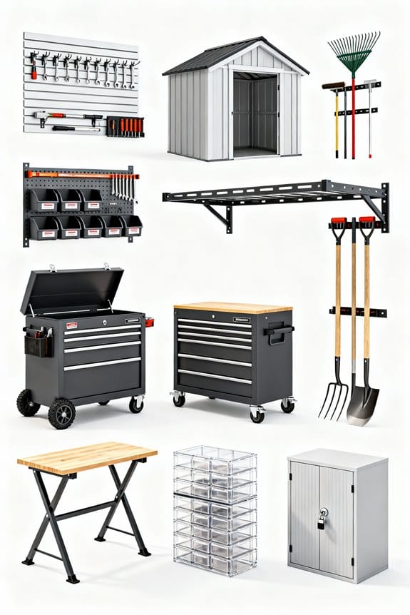 shed organization and storage