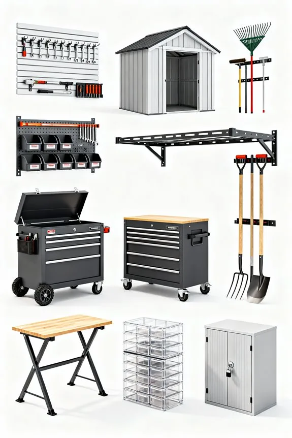 shed organization and storage