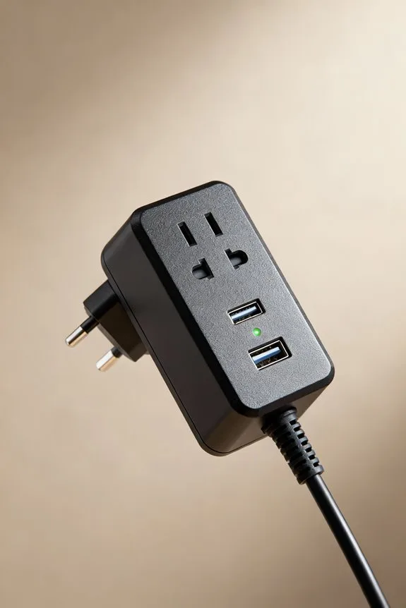 space saving surge protector features