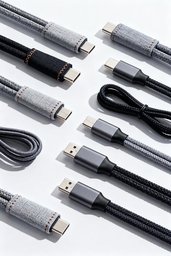 stylish tangle free charging cords